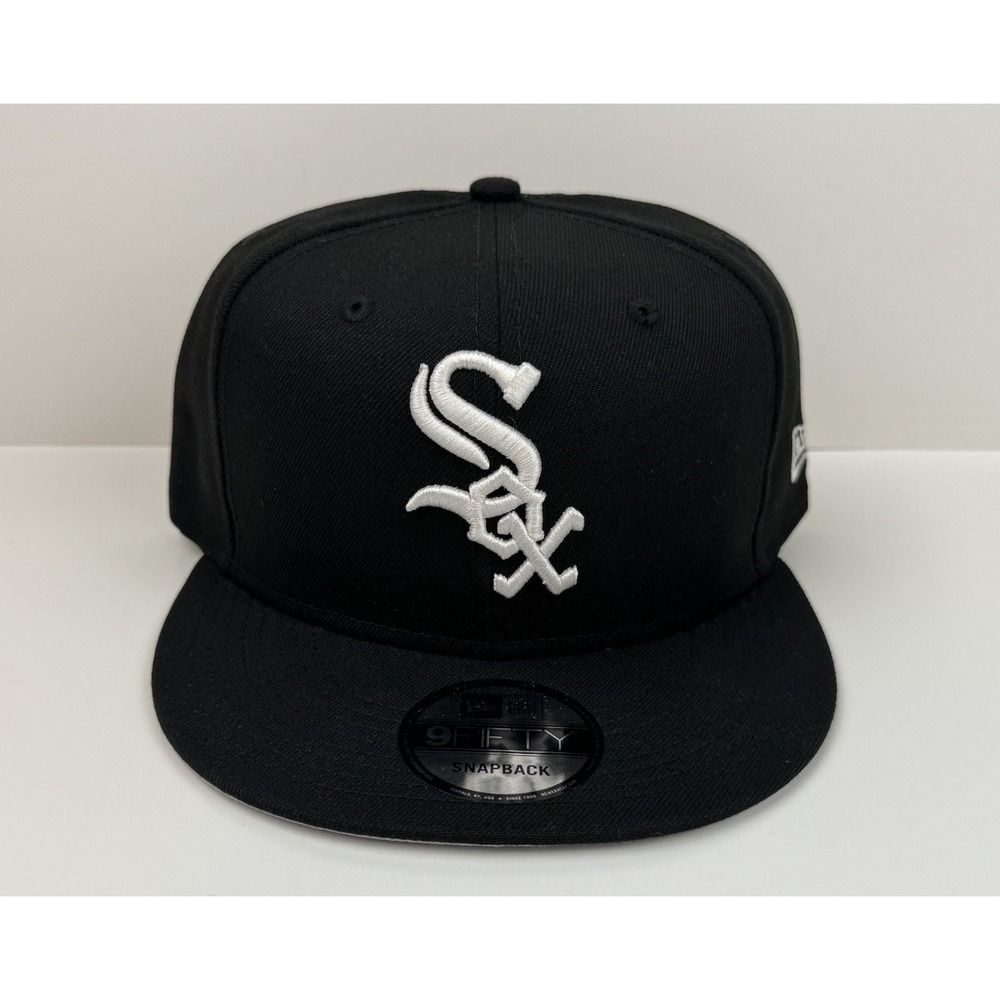 Boston Red Sox New Era Black 9Fifty‎ MLB Basic Snapback Adjustable Hat New